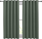 NICETOWN Thermal Insulated Curtains Blackout Draperies, Dark Mallard, Window Treatment Solid Grommet Room Darkening Drape Panels for Bedroom (Set of 2, 70 by 54 inches Long)