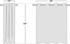 NICETOWN Bedroom Sheer Curtains 54 inch Length - Grommet Top Voile Textured Window Curtains Light and Airy Drapes for Cafe/Loft/Nursery (W54 x L54, 1 Pair, White)