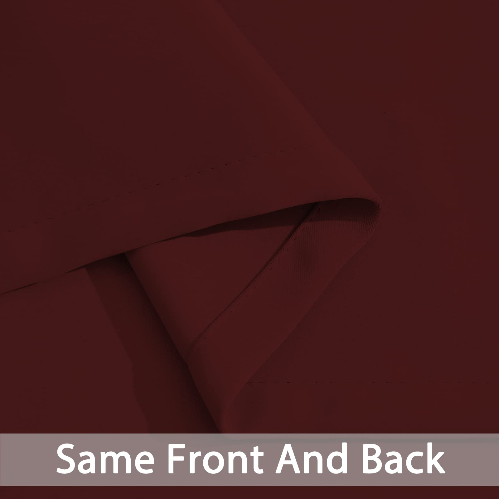 Yakamok Room Darkening Curtains 62x84 inch Length Burgundy Red-Living Room