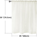 SpaceDresser Basic Rod Pocket Sheer Voile Window Curtain Panels Ivory 1 Pair 2 Panels 26 Width 30 Inch Long for Kitchen Bedroom Children Living Room Yard(Ivory,26 W x 30 L)