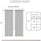 LEMOMO Light Beige Blackout Curtains 52 x 84 Inch Long Beige Curtains Set of 2 Panels Room Darkening Curtains for Living Room