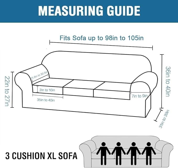 H.VERSAILTEX Modern Velvet Plush 4 Piece High Stretch Sofa Slipcover Furniture Protector Form Fit Velvet Extra Large Sofa Cover for 3 Cushion Couch Width Up to 105 Inch(XL Sofa, Vintage Green)