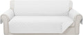 Luxshare Home Reversible 4 Seater Sofa Cover 91 Inch Large Couch Cover Furniture Protector(Sofa XX-Large,White/White