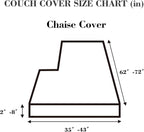 Sofa Covers Couch Covers for Sofa Pet Friendly Couch Cushion Covers Universal Sofa Covers Washable Stretch Slipcovers for Sectional Sofa (Texture Ivory White,Chaise Cover)