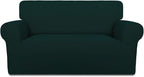 PureFit Super Stretch Sofa Slipcover – Spandex Non Slip Soft Couch Sofa Cover, Washable Furniture Protector with Non Skid Foam and Elastic Bottom for Kids, Pets （Loveseat, Deep Teal）