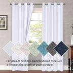 H.VERSAILTEX Blackout Patio Curtains 100 x 96 Inches for Sliding Door Extral Wide Blackout Curtain Panels Thermal Insulated Room Divider - Grommet Top, 8' Tall by 8.5' Wide - Ivory/Cream
