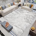 Latepis Large Rug for Living Room Rugs 6.7x10 White with Grey Tips Faux Sheep Skin Fur Rug for Bedroom Fluffy Furry Rugs Home Décor, Rectangle