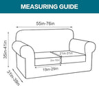 Turquoize 3 Piece Sofa Covers for 2 Cushion Couch Sofa Slipcover Soft Couch Cover for Dogs-Washable Sofa Furniture Cover with 2 Individual Cushion Covers, Thick Jacquard Fabric (Loveseat, Macchiato)