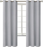 BGment Room Darkening Curtains 72 Inches Long - Grommet Thermal Insulated Drapes Window Treatment Curtains for Bedroom, 2 Panels, 42 x 72 Inch, Light Grey