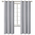 BGment Room Darkening Curtains 72 Inches Long - Grommet Thermal Insulated Drapes Window Treatment Curtains for Bedroom, 2 Panels, 42 x 72 Inch, Light Grey
