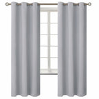 BGment Room Darkening Curtains 72 Inches Long - Grommet Thermal Insulated Drapes Window Treatment Curtains for Bedroom, 2 Panels, 42 x 72 Inch, Light Grey
