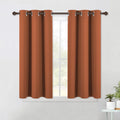 NICETOWN Burnt Orange Modern Blackout Curtains for Small Window, Thermal Insulated and Privacy Room Darkening Drape Panels for Boy's Guest Room Door Short Window (2 Panels, W42 x L45 -Inch)