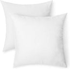 Amazon Basics Square Hypoallergenic Pillow Insert, Down Alternative Fiberfill, Sofa Bed Couch Decorative Stuffer, 18", 2-Pack
