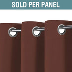 H.VERSAILTEX Blackout Curtain for Living Room Thermal Insulated Window Treatment Curtain 54 inch Length Energy Saving Solid Grommet Top Blackout Drape, One Panel, Rust, 52" W x 54" L