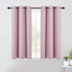 NICETOWN Blackout Curtain Panels for Girls Room, Nursery Essential Thermal Insulated Solid Grommet Top Blackout Drapes (Baby Pink=Lavender Pink, 1 Pair, 42 x 45 Inch)