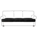 ANARACHON Leather Look Couch Cushion Covers Sofa Seat Slipcovers Sets Couches Furniture Protector for Sectional Armchair Loveseat Pets Kids Stretch Spandex Fabric (3 T-Cushion Sofa, Brown)
