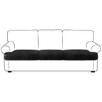 ANARACHON Leather Look Couch Cushion Covers Sofa Seat Slipcovers Sets Couches Furniture Protector for Sectional Armchair Loveseat Pets Kids Stretch Spandex Fabric (3 T-Cushion Sofa, Brown)