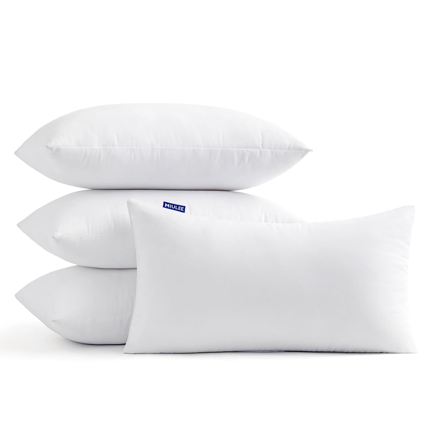 MIULEE 12x20 Pillow Inserts Set of 4, Throw Pillows for Sofa Couch Bed