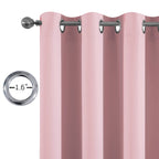 Yakamok Pink Room Darkening Window Curtains 52x36 Inch for Kitchen