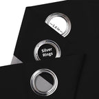 Joydeco Blackout Curtains 108 Inches Long, Black Extra Long Black Out Curtains for Living Room Bedroom, Grommet Total Room Darkening Drapes Grommets Solid Drapes for Bedroom Windows