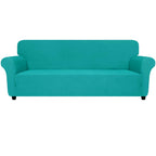 ZNSAYOTX Oversized Super Stretch Couch Cover (92"-115"), New Striped Sofa Covers Comfortable & Durable, Dog Cat Pets Friendly Extra Large Spandex Sofa Slipcovers (XL Sofa, Peacock Teal)