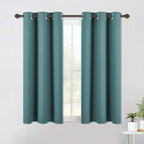 NICETOWN Blackout Curtain Panels for Bedroom, 2 Panels, W42 x L60 inches, Sea Teal, Thermal Insulated Grommet Top Blackout Draperies and Drapes
