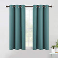 NICETOWN Blackout Window Curtains 60 inch Length 2 Panels, 34 x 60 Inch, Sea Teal, Grommet Top Room Darkening Thermal Insulated Solid Vertical Drapes for Bedroom/Kid Room