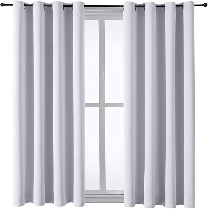 ChrisDowa Room Darkening Curtains for Bedroom and Living Room 63 Inch Long