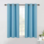 NICETOWN Blackout Curtain Panels for Bedroom, 2 Panels, W42 x L60 inches, Teal Blue, Thermal Insulated Grommet Top Blackout Draperies and Drapes