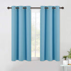 NICETOWN Blackout Curtains & Drapes for Bedroom, Teal Blue, W34 x L40, Set of 2, Triple Weave Grommet Top Thermal Insulated Light Blocking Panels for Bathroom/Living Room