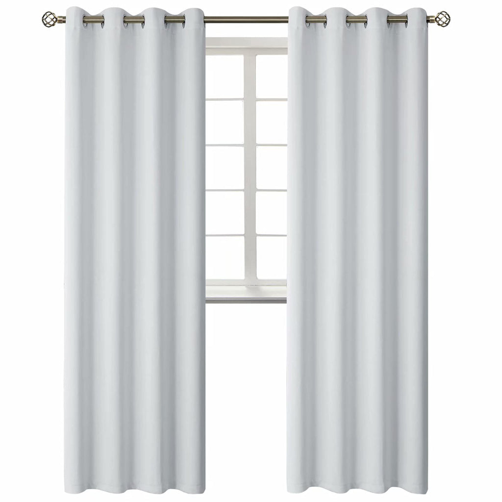BGment Room Darkening Curtains 95 Inches Long - Grommet Thermal Insulated Drapes Window Treatment Curtains for Bedroom, 2 Panels, 52 x 95 Inch, Greyish White