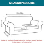 Turquoize 3 Piece Sofa Covers for 2 Cushion Couch Sofa Slipcover Soft Couch Cover for Dogs-Washable Sofa Furniture Covers with 2 Individual Cushion Covers (2 Cushion Sofa,Biscotti Beige)
