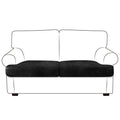 ANARACHON Leather Look Couch Cushion Covers Sofa Seat Slipcovers Sets Couches Furniture Protector for Sectional Armchair Loveseat Pets Kids Stretch Spandex Fabric (2 T-Cushion Loveseat, Black)