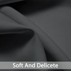Yakamok Dark Grey Room Darkening Window Curtains 52x36 Inch for Kitchen