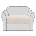 H.VERSAILTEX Stretch Couch Cushion Covers Individual Seat Sofa Chair Slipcovers Cushion Protector Cover Featuring Jacquard Textured Twill Fabric(1 Cushion Chair Cover, Ivory)