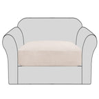 H.VERSAILTEX Stretch Couch Cushion Covers Individual Seat Sofa Chair Slipcovers Cushion Protector Cover Featuring Jacquard Textured Twill Fabric(1 Cushion Chair Cover, Ivory)