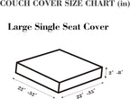 Sofa Covers Couch Covers for Sofa Pet Friendly Couch Cushion Covers Universal Sofa Covers Washable Stretch Slipcovers for Sectional Sofa (Texture Light Gray,Large Single Seat Cover)
