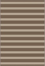 Front Door Mat Outside Entrance - 2x3 Brown Beige Striped Non-Slip Washable Doormat Indoor Outdoor Mat Entry Rug Small Layered Area Rug for Entryway Kitchen Front Porch Decor