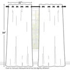 SimpleHome Ombre Black to Grey White Curtains for Living Room 62Wx84L
