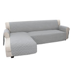 Easy-Going L Shape Sofa Slipcover - Reversible Couch Cover - Furniture Protector for Pets - Small, Light Gray