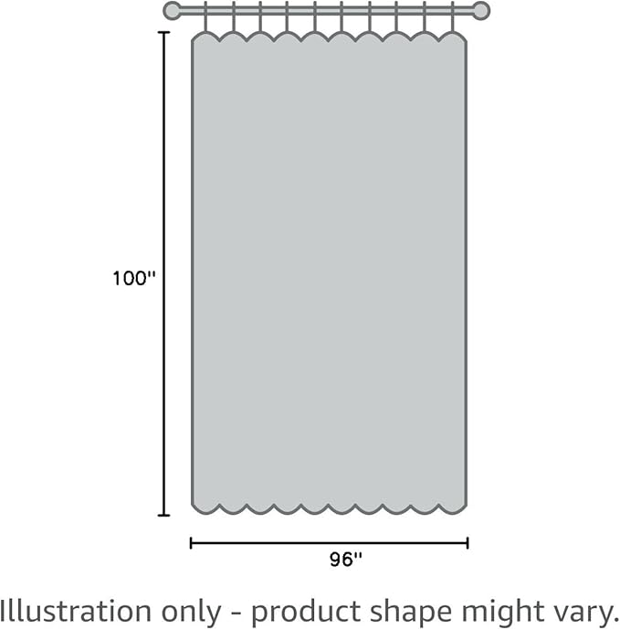 Yakamok Light Grey Room Darkening Curtains 96 inch Sliding Door Drapes