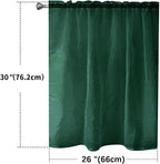 SpaceDresser Basic Rod Pocket Sheer Voile Window Curtain Panels Foliage Green 1 Pair 2 Panels 26 Width 30 Inch Long for Kitchen Bedroom Children Living Room Yard（Foliage Green，26Wx 30L）