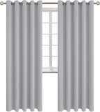 BGment Room Darkening Curtains 84 Inches Long - Grommet Thermal Insulated Drapes Window Treatment Curtains for Bedroom, 2 Panels, 70 x 84 Inch, Light Grey