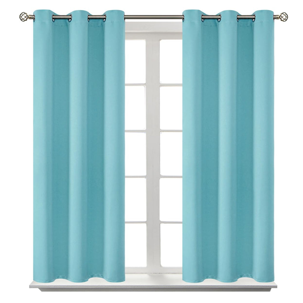 BGment Short Curtains for Small Window 54 Inch Long - Baby Blue 2 Panels