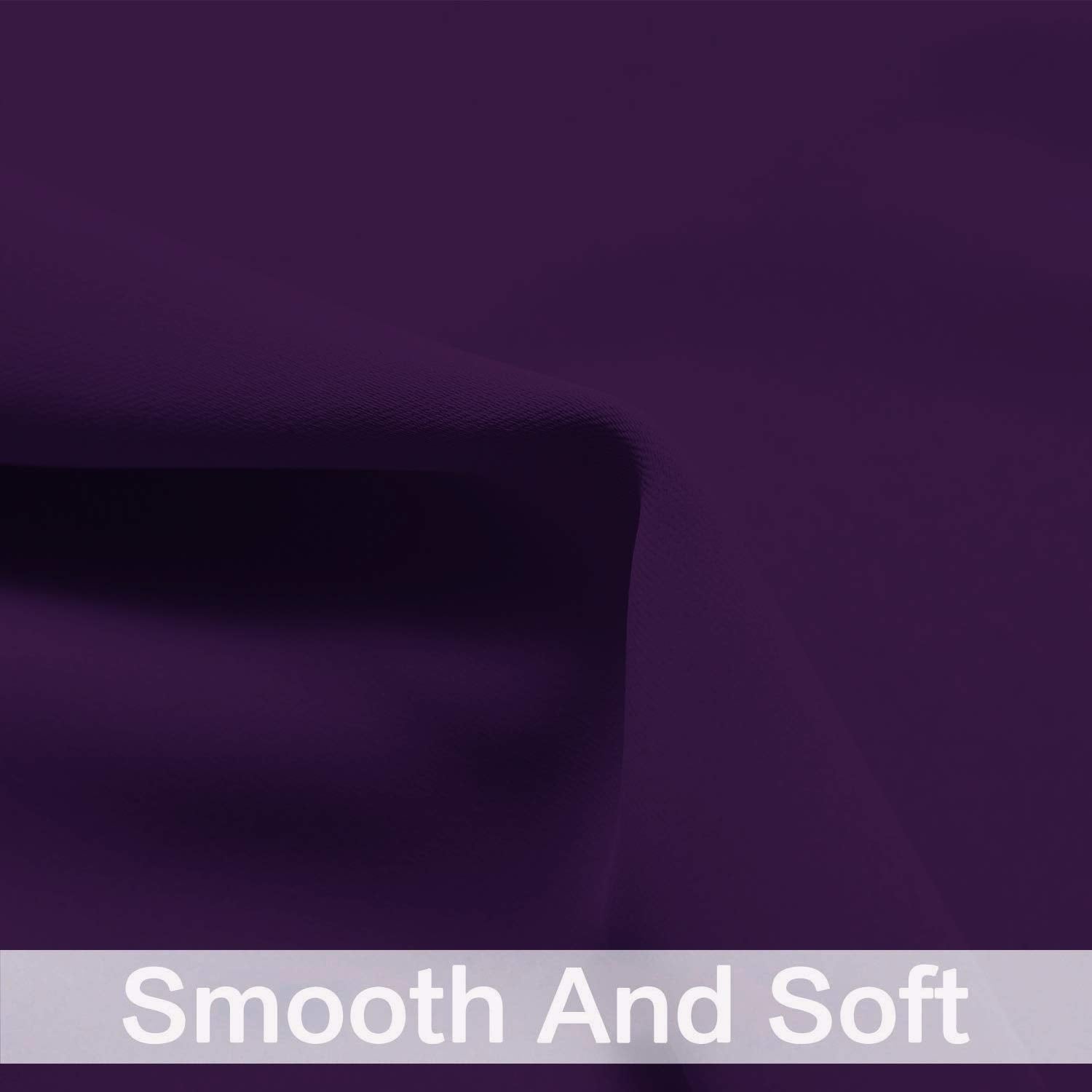 Yakamok Room Darkening Curtains 52x45 inch Length Purple-Living Room
