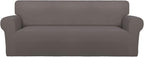 PureFit Super Stretch Sofa Slipcover – Spandex Non Slip Soft Couch Sofa Cover, Washable Furniture Protector with Non Skid Foam and Elastic Bottom for Kids, Pets （Sofa, Taupe）