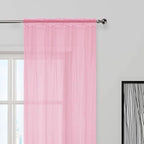 SpaceDresser Sheer Voile Window Treatment Rod Pocket Curtain Panels for Kitchen Bedroom Living Room Drapes Sunlight Filtering Privacy Semi Home Decor Assorted (Light Pink, 52 W x 108 L)