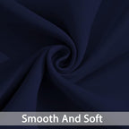 Yakamok Blackout Curtains Room Darkening Thermal Insulated Window Panels,Solid Grommet Top Drapes for Bedroom/Living Room(70Wx84L, Navy Blue, 2 Panels)