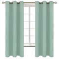 BGment Frosty Green Room Darkening Curtains 63 Inch for Bedroom - 2 Panels