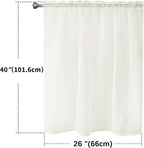 SpaceDresser Basic Rod Pocket Sheer Voile Window Curtain Panels Ivory 1 Pair 2 Panels 26 Width 40 Inch Long for Kitchen Bedroom Children Living Room Yard（Ivory，26Wx 40L）